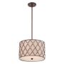 Lampă cu pendul BROWN LATTICE QZ-BROWN-LATTICE-P-M 3x60W/E27 de la Quoizel