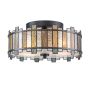 Lampă de tavan Sentry QZ-SENTRY-2SF-BK 2x40W/E27 de la Quoizel