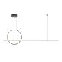 Lampă cu pendul Halo MOD247PL-L49BK 1x40W/LED 1500lm IP20 de la Maytoni