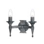 Aplique de perete SAXON SAX2-BLK-SIL 2x60W/E14 de la Elstead Lighting