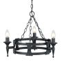 Candelabru SAXON SAX3-BLK 3x60W/E14 de la Elstead Lighting