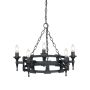 Candelabru SAXON SAX5-BLK 5x60W/E14 de la Elstead Lighting