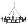 Candelabru SAXON SAX8-BLK 8x60W/E14 de la Elstead Lighting