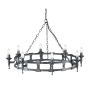 Candelabru SAXON SAX8-BLK-SIL 8x60W/E14 de la Elstead Lighting
