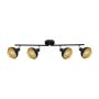 Spot Savio SPL-27357-4-BK-GD 4x40W/E14 IP20 de la Italux