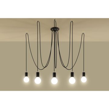 Lampă cu pendul EDISON SL.0371 5x60W/E27 de la Sollux