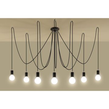 Lampă cu pendul EDISON SL.0372 7x60W/E27 de la Sollux