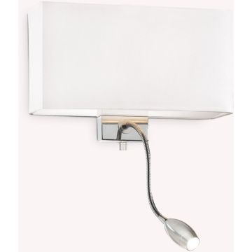Aplique de perete HOTEL 035949 1x60W/E27+1x1,5W/LED ip20 de la Ideal Lux