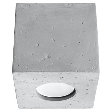 Lumină montată pe suprafață QUAD BETON SL.0489 1x40W/GU10 de la Sollux