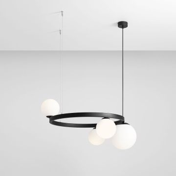 Lampă cu pendul GARDA 1099L1_R 3x40W/E14+1x60W/E27 de la Aldex