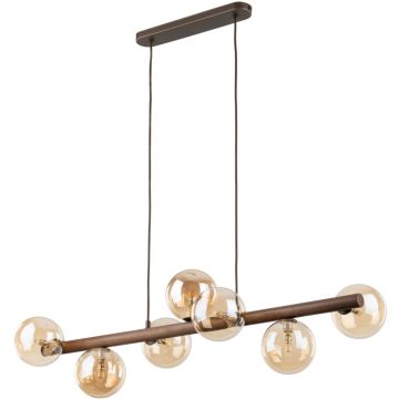 Lampă cu pendul ESTERA WOOD 11096 7x8W/G9 IP20 de la TK Lighting
