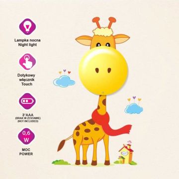 Aplique de perete GIRAFFE ML114 1x0,6W/LED de la Milagro