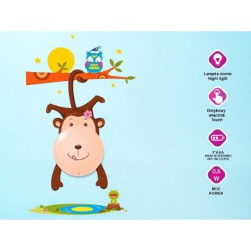 Aplique de perete MONKEY ML115 1x0,6W/LED de la Milagro