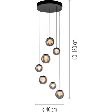 Lampă cu pendul PURE POPUP 2587-15 2200-5000k 7x3W/LED 800lm ip20 de la Paul Neuhaus