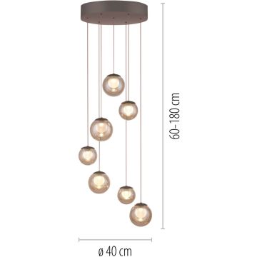 Lampă cu pendul PURE POPUP 2587-97 2200-5000k 7x3W/LED 1600lm ip20 de la Paul Neuhaus