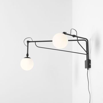 Aplique de perete SOHO GLASS 2 1105D1 2x40W/E14 IP20 de la Aldex