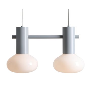 Lampă cu pendul FLO 2 GREY S 7000H22_S 2x10W/E14 de la Aldex