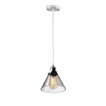 Lampă cu pendul NEW YORK LOFT LA034/P_smoky_chrom 1x40W/E27 IP20 de la Altavola Design