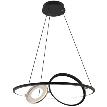 Lampă cu pendul Seppia LA115/P_62_1+2_3k_black_gold 3000K 1+2x45W/LED 2750lm IP20 de la Altavola Design