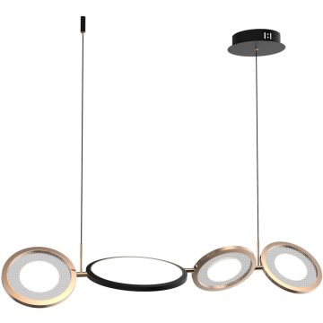 Lampă cu pendul Seppia LA115/P_98_3k_black_gold 3000K 1+3x35W/LED 2100lm IP20 de la Altavola Design