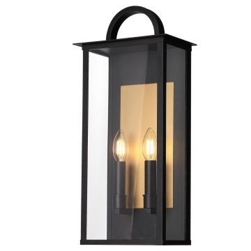 Aplique de perete MALIBU W02548BK 2x25W/E14 IP23 de la Cosmolight