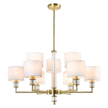 Lampă de tavan SUTTON P09685BR-WH 9x40W/E14 ip20 de la Cosmolight