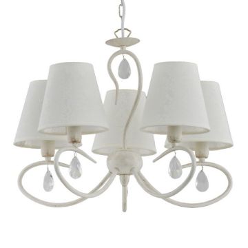 Candelabru BALI WHITE 18525 5x40W/E14 de la Alfa