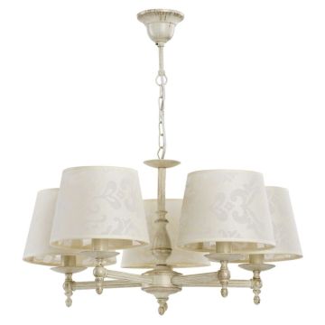 Candelabru ROKSANA WHITE 18535 5x40W/E14 de la Alfa