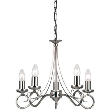 Candelabru TRAFFORD 180-5AS 5x60W/E14 IP20 de la Endon