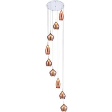 Lampă cu pendul AMBER MILANO 9 AZ3134 9x40W/G9 IP20 de la AZzardo