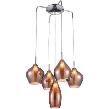Lampă cu pendul AMBER MILANO 5 AZ3172 5x40W/G9 IP20 de la AZzardo