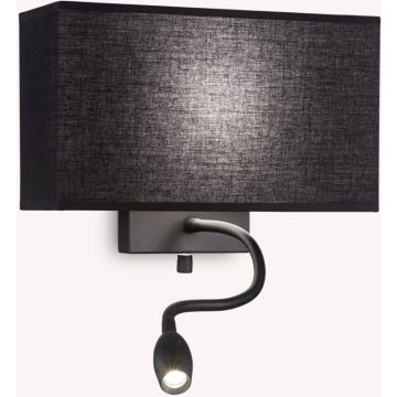 Aplique de perete HOTEL 215709 1x60W/E27+1x1,5W/LED ip20 de la Ideal Lux