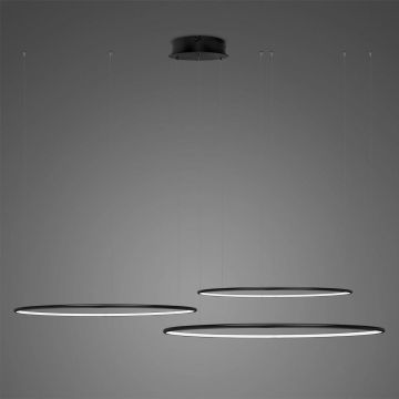 Lampă cu pendul Ledowe okręgi LA075/CO3_80_in_3k_99W_black 3000K 3x99W/LED 5940lm IP20 de la Altavola Design