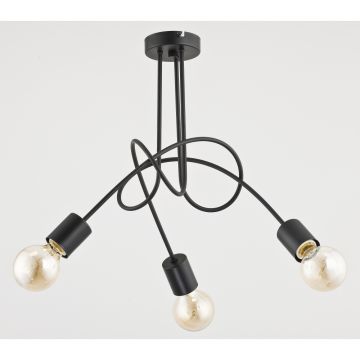 Lampă de tavan TANGO BLACK 23173 3x60W/E27 de la Alfa