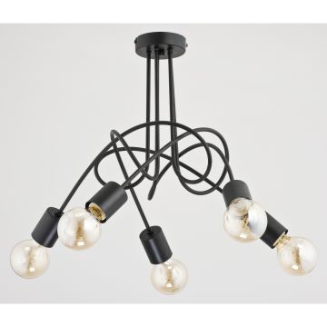 Lampă de tavan TANGO BLACK 23175 5x60W/E27 de la Alfa
