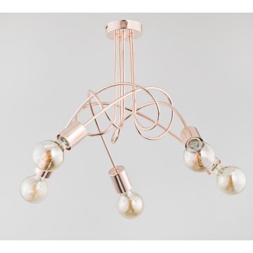 Lampă de tavan TANGO COPPER 24325 5x60W/E27 de la Alfa