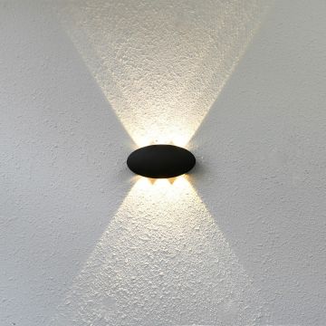 Aplique de perete Pontas OWL-55034-BK 3000K 1x6W/LED 430lm IP54 de la Italux