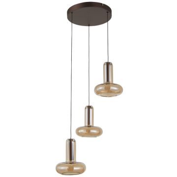 Lampă cu pendul Carote PND-24011-3-COPP 3000K 3x16W/LED 1002lm IP20 de la Italux
