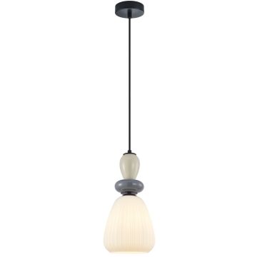 Lampă cu pendul Domali PND-36816-1D-BK-WH 1x40W/E27 IP20 de la Italux