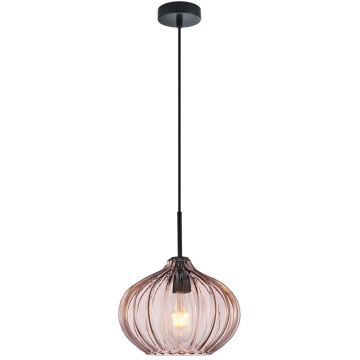 Lampă cu pendul Pansol PND-2940-1S-BK-CF 1x40W/E27 IP20 de la Italux