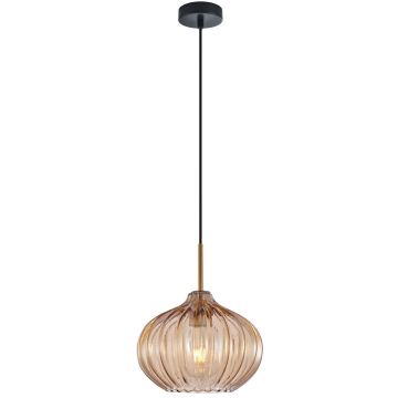 Lampă cu pendul Pansol PND-2940-1S-BRO-AMB 1x40W/E27 IP20 de la Italux