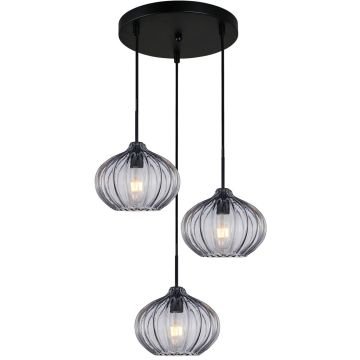 Lampă cu pendul Pansol PND-2940-3AS-BK-SG2 3x40W/E27 IP20 de la Italux