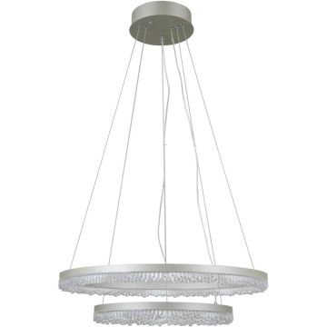 Lampă cu pendul Barlo PND-34526-2L-SILV 3000K/4000K/6000K 2x36W/LED IP20 de la Italux