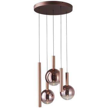 Lampă cu pendul Camino PND-24038-5A-COPP 3000K 5x30W/LED 2136lm IP20 de la Italux