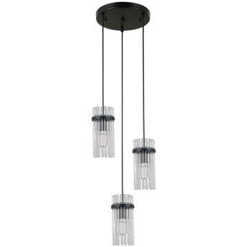 Lampă cu pendul Merto PND-40930-3A-BK 3x40W/E14 IP20 de la Italux