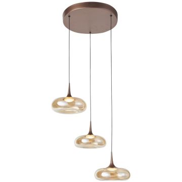 Lampă cu pendul Tenele PND-24028-3A-COPP 3000K 3x21W/LED 1300lm IP20 de la Italux