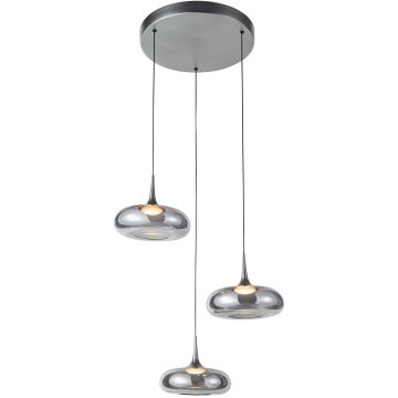 Lampă cu pendul Tenele PND-24028-3A-SILV 3000K 3x21W/LED 1300lm IP20 de la Italux