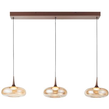 Lampă cu pendul Tenele PND-24028-3B-COPP 3000K 3x21W/LED 1300lm IP20 de la Italux