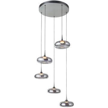 Lampă cu pendul Tenele PND-24028-5A-SILV 3000K 5x35W/LED 1514lm IP20 de la Italux