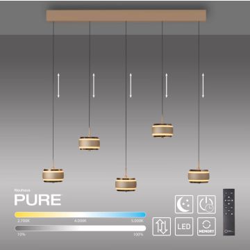 Lampă cu pendul PURE FALLING RINGS 2504-97 2200-5000k 5x8W/LED 1500lm ip20 de la Paul Neuhaus
